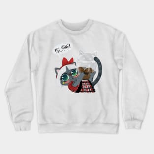 Christmas Cookie Cat Crewneck Sweatshirt